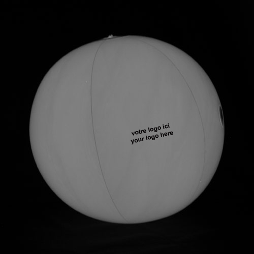 BALLON DE PLAGE LUMINEUX DEL - BLANC- 20" - 3 SECTIONS DE 3 BATTERIES AG13 INCLUSES & REMPLAÇABLES #102