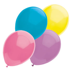 BALLON PASTEL 12" - ASSORTIES - PAQUET DE 100