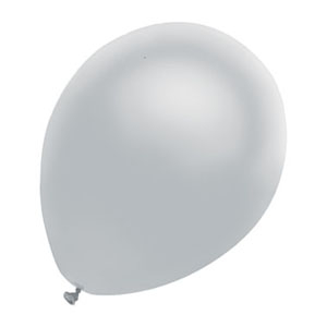 BALLON PERLE 12" - ARGENT - PAQUET DE 100