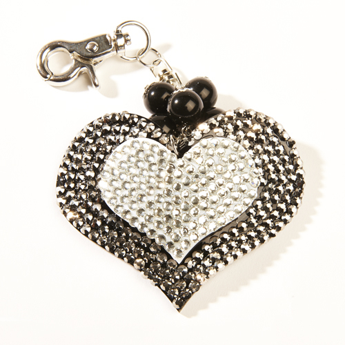BIJOUX DE SAC ET PORTE-CLES BLING - COEUR 2 TONS - (DISC.) #1141