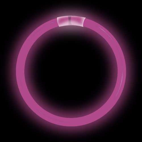 BRACELET LUMINEUX 8" - MAUVE - TUBE DE 50