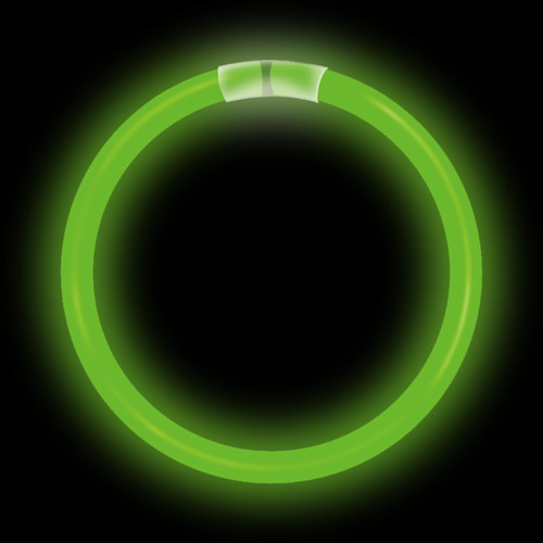 BRACELET LUMINEUX 8" - VERT - TUBE DE 50