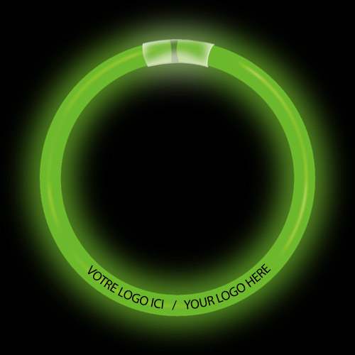 BRACELET LUMINEUX 8" - VERT - TUBE DE 50 #1180