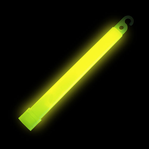 BATON LUMINEUX 6" - JAUNE - PAQUET DE 25