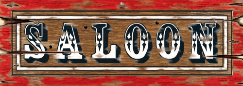 ENSEIGNE SALOON 8" X 22"