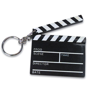 PORTE-CLES TABLEAU DE TOURNAGE - PAQUET DE 12