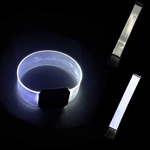 BRACELET LUMINEUX DEL MAGNETIQUE BLANC - 2 BATTERIES CR1220 REMPLACABLE