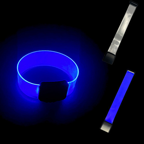 BRACELET LUMINEUX DEL MAGNETIQUE BLEU - 2 BATTERIES CR1220 REMPLACABLE