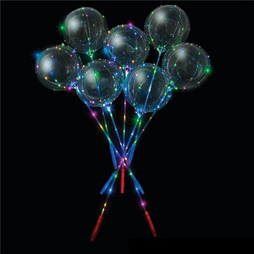 18'' LIGHT-UP BALLOON WAND - 3 BATTERIES AA INCLUDED & REPLACEABLE #189