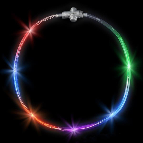 22" LED MULTICOLOR LIGHT UP TUBE NECKLACE -3XAG13 BATTERIES INCLUDED & REPLACEABLE