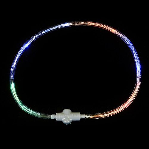 22" LED MULTICOLOR LIGHT UP TUBE NECKLACE -3XAG13 BATTERIES INCLUDED & REPLACEABLE #21