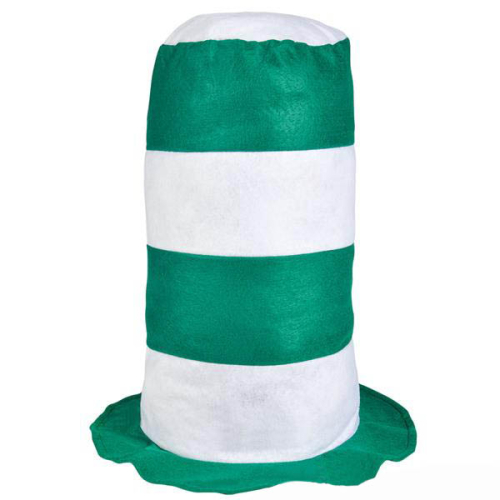 CHAPEAU HAUT 12" - VERT & BLANC