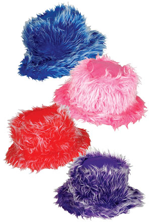 CHAPEAU PANIER FOURRURE - ASSORTIES - PAQUET DE 12