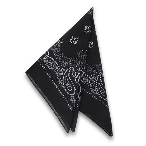 BLACK BANDANA - PACK OF 12