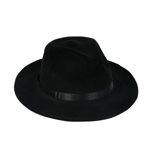 CHAPEAU DE GANGSTER EN FEUTRE - NOIR