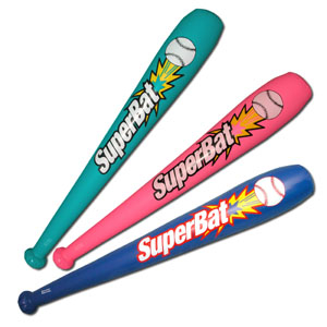 BASEBALL BAT INFLATABLE 42" - ASSORTED #283