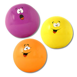 BALLON SILLY FACE GONFLABLE 16" - ASSORTIES - PAQUET DE 12