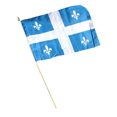 DRAPEAU DU QUEBEC 12" X 18" - PAQUET DE 12