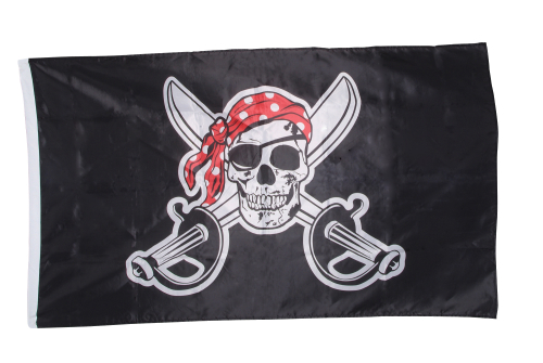 DRAPEAU DE PIRATE 12" X 18" - PAQUET DE 12 (DISC)