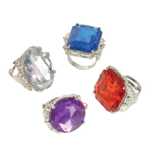 GROSSE BAGUE MODE - ASSORTIES - PAQUET DE 12