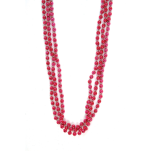 COLLIER DE PERLES 33 " ROSE - PAQUET DE 12
