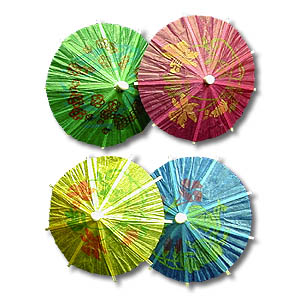 COCKTAIL PARASOL - ASSORTED - PACK OF 144