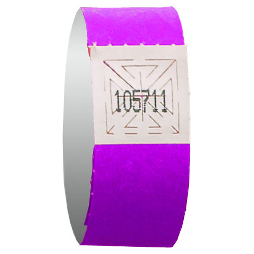 BRACELET D'ADMISSION VIOLET- 3/4" - PAQUET DE 500 UNITES