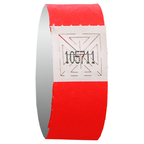 BRACELET D'ADMISSION ROUGE - 3/4" - PAQUET DE 500 UNITES