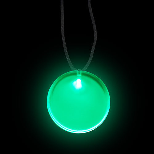 BADGE DEL ROND AVEC CORDON - VERT - 3 BATTERIES AG3 INCLUSES & REMPLAÇABLES