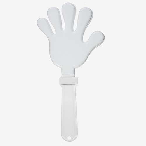 CLAQUE-MAIN EN PLASTIQUE 11" - BLANC