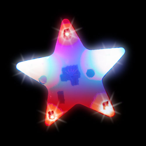 ETOILE LUMINEUSE - ROUGE ET BLEU - PAQUET DE 12