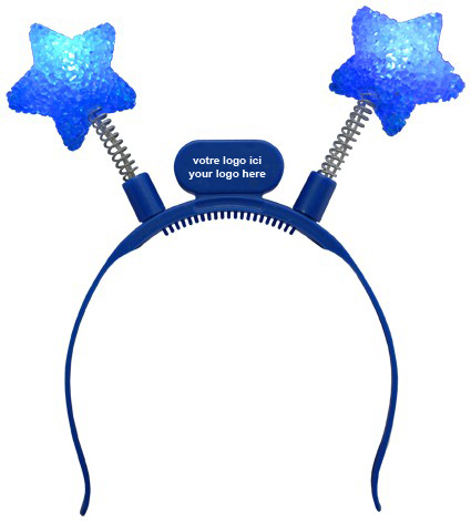 ANTENNES LUMINEUSES DEL ETOILES- BLEUES- PAQUET DE 12- 3 BATTERIES AG13 INCLUSES & REMPLAÇABLES #75