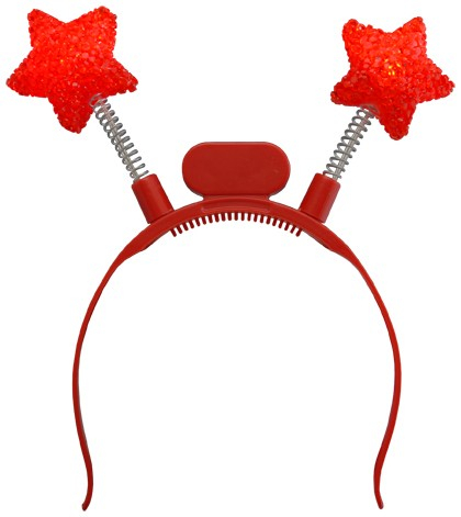 ANTENNES LUMINEUSES DEL ETOILES-ROUGES-PAQUET DE 12- 3 BATTERIES AG13 INCLUSES & REMPLAÇABLES