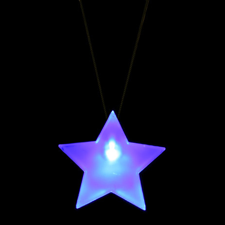 BADGE DEL ETOILE AVEC CORDON - BLEU - 3 BATTERIES AG3 INCLUSES & REMPLAÇABLES