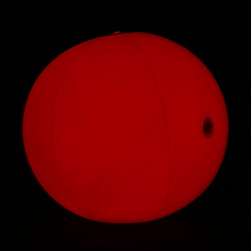 BALLON DE PLAGE LUMINEUX DEL - ROUGE - 20"- 3 SECTIONS DE 3 BATTERIES AG13 INCLUSES & REMPLAÇABLES